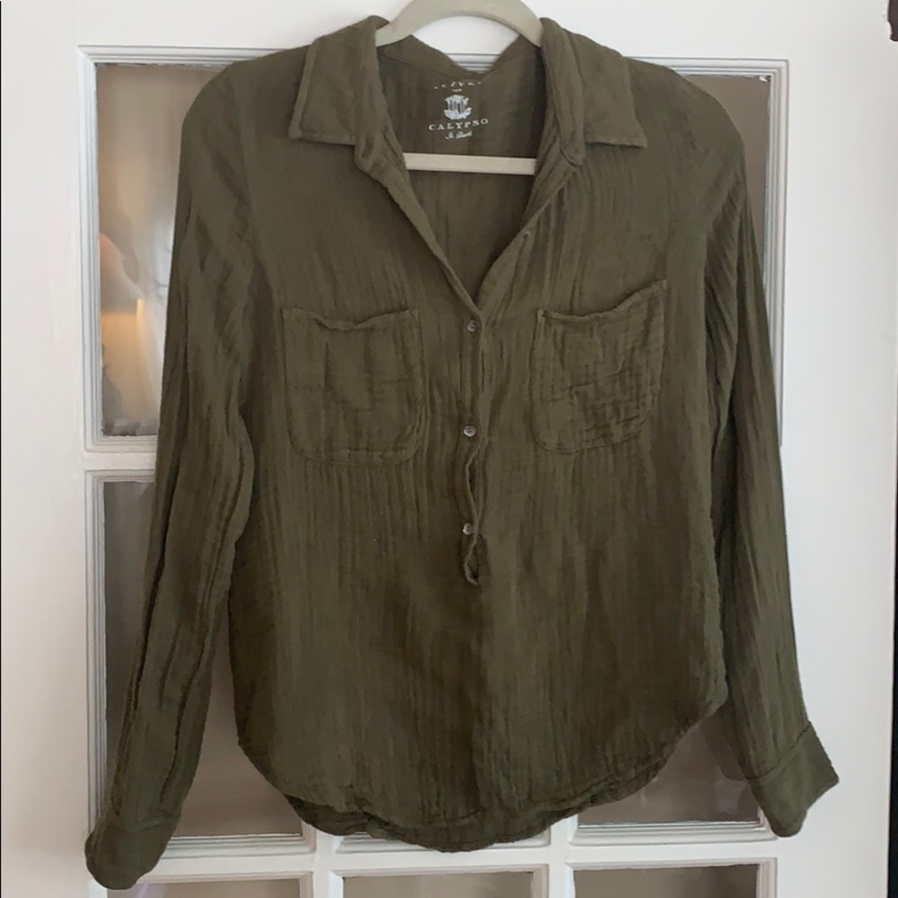 Velvet calypso st Barth gauze popover top - Small
